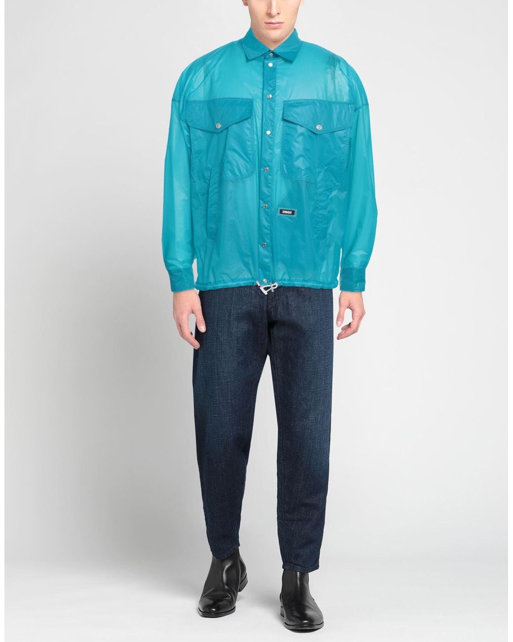 DSquared² Blue Jacket Polyamide for men