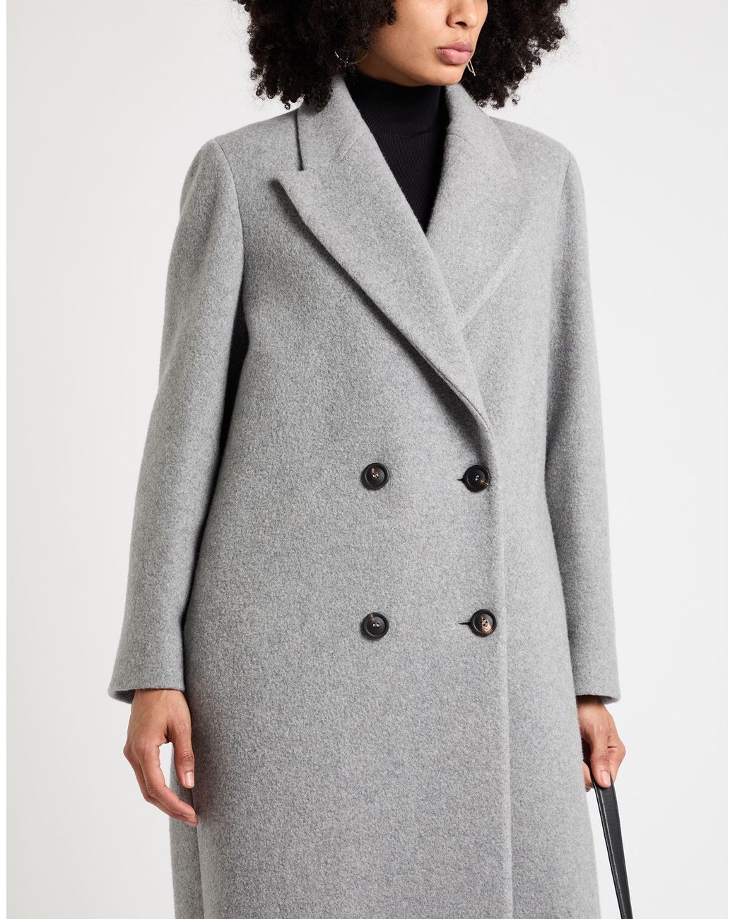 Peserico Gray Coat Wool