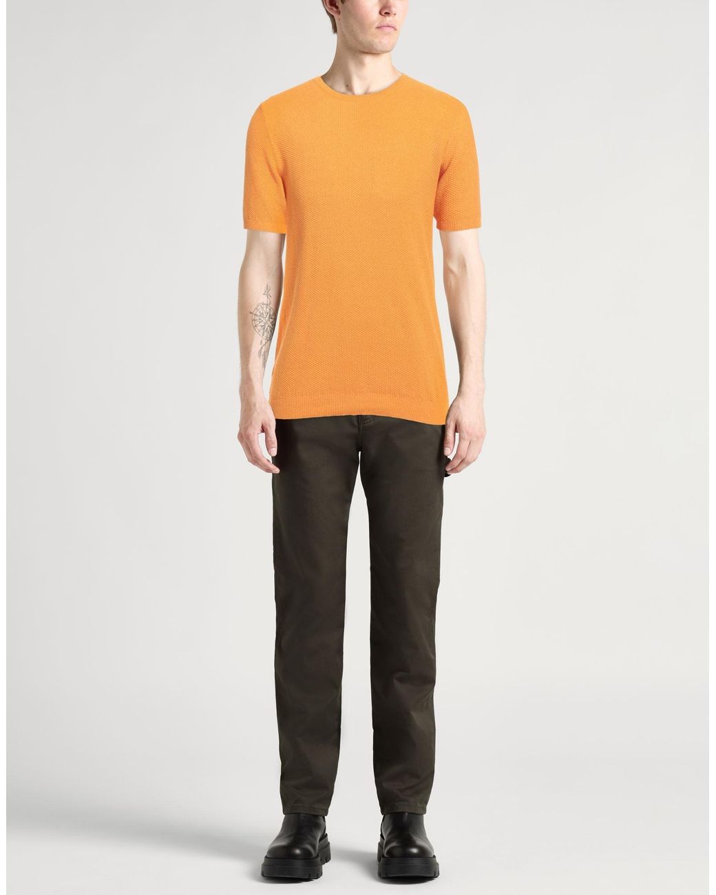 Roberto Collina Orange Jumper for men