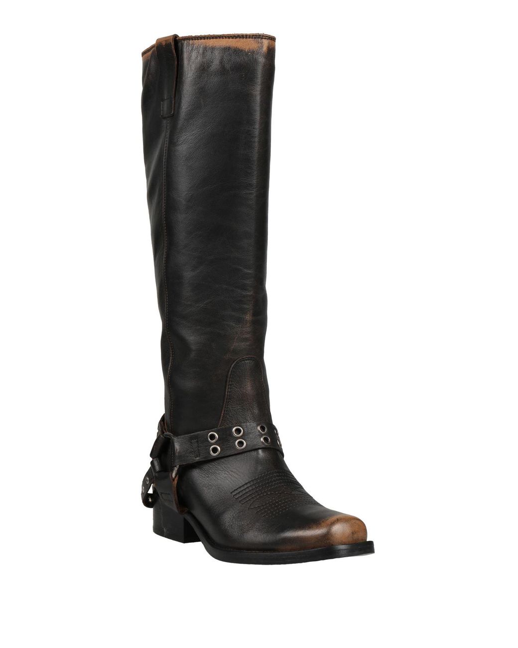 CURIOSITÉ Black Dark Boot Calfskin