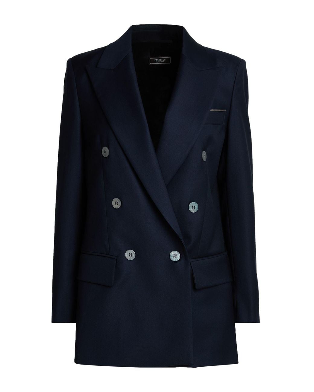 Peserico Blue Blazer Virgin Wool