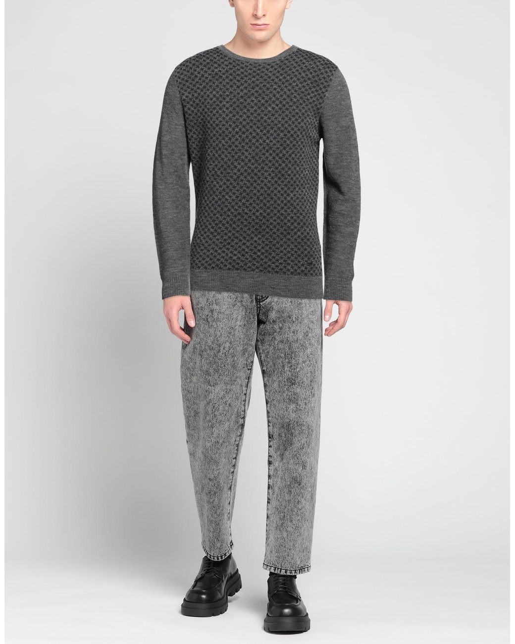 Brooksfield Gray Sweater Wool, Polyamide, Virgin Wool for men