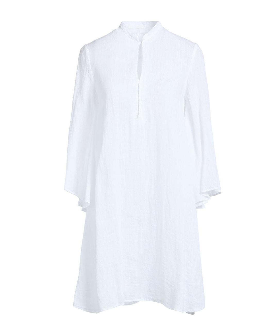 120% Lino White Mini Dresses