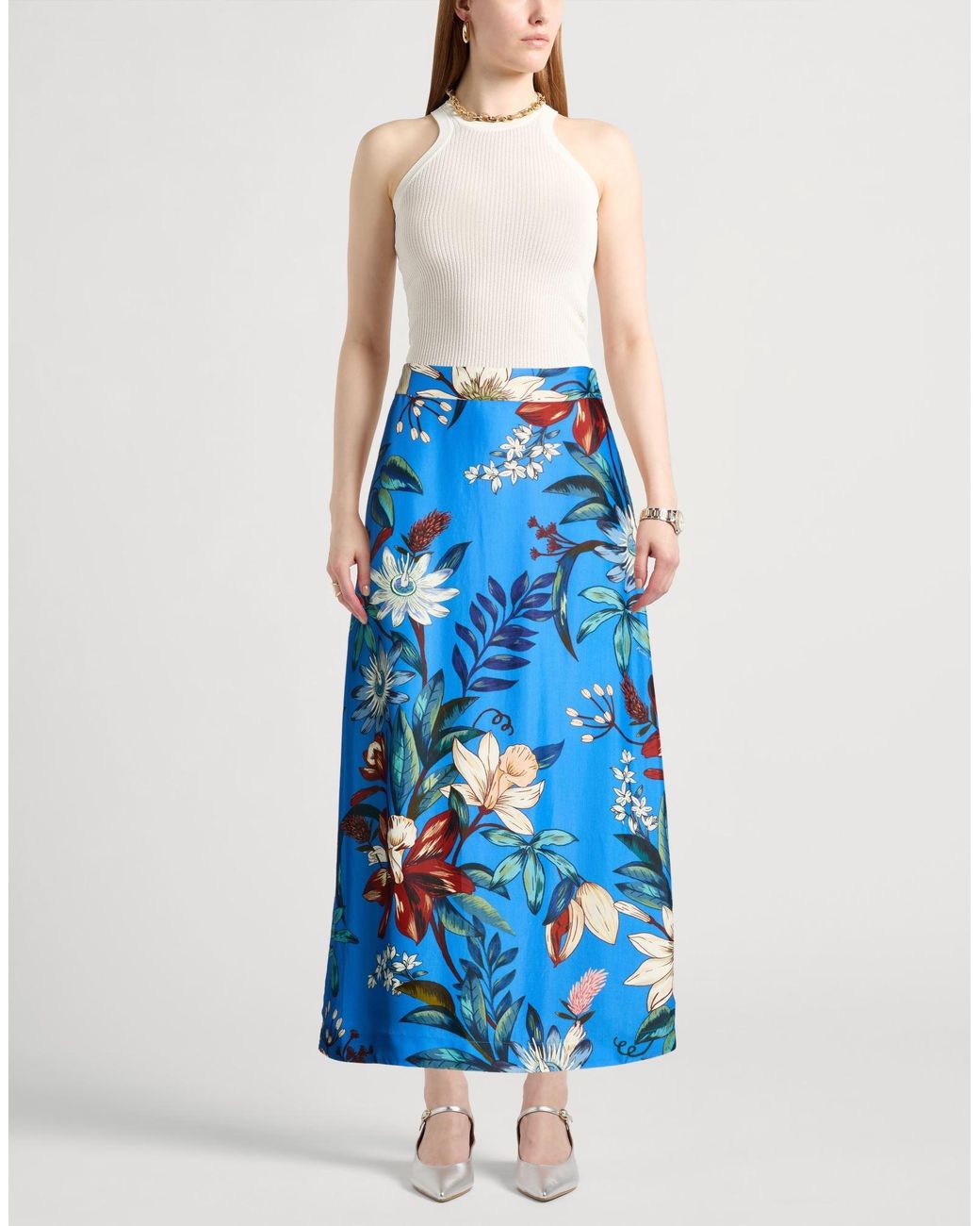 Farm Rio Blue Maxi Skirts