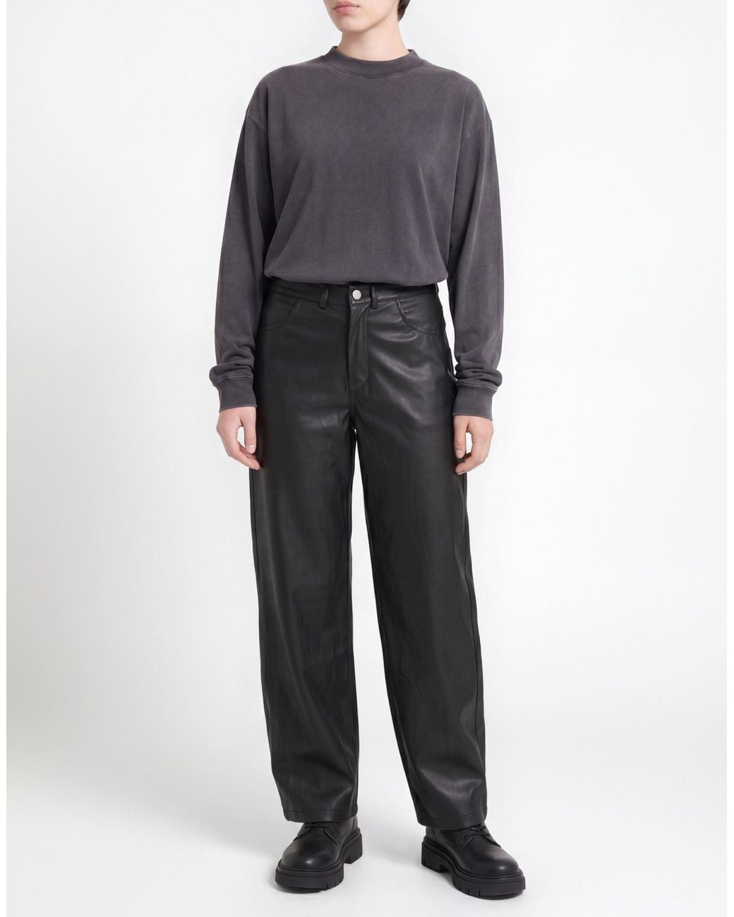 DISCLAIMER Black Pants Polyurethane