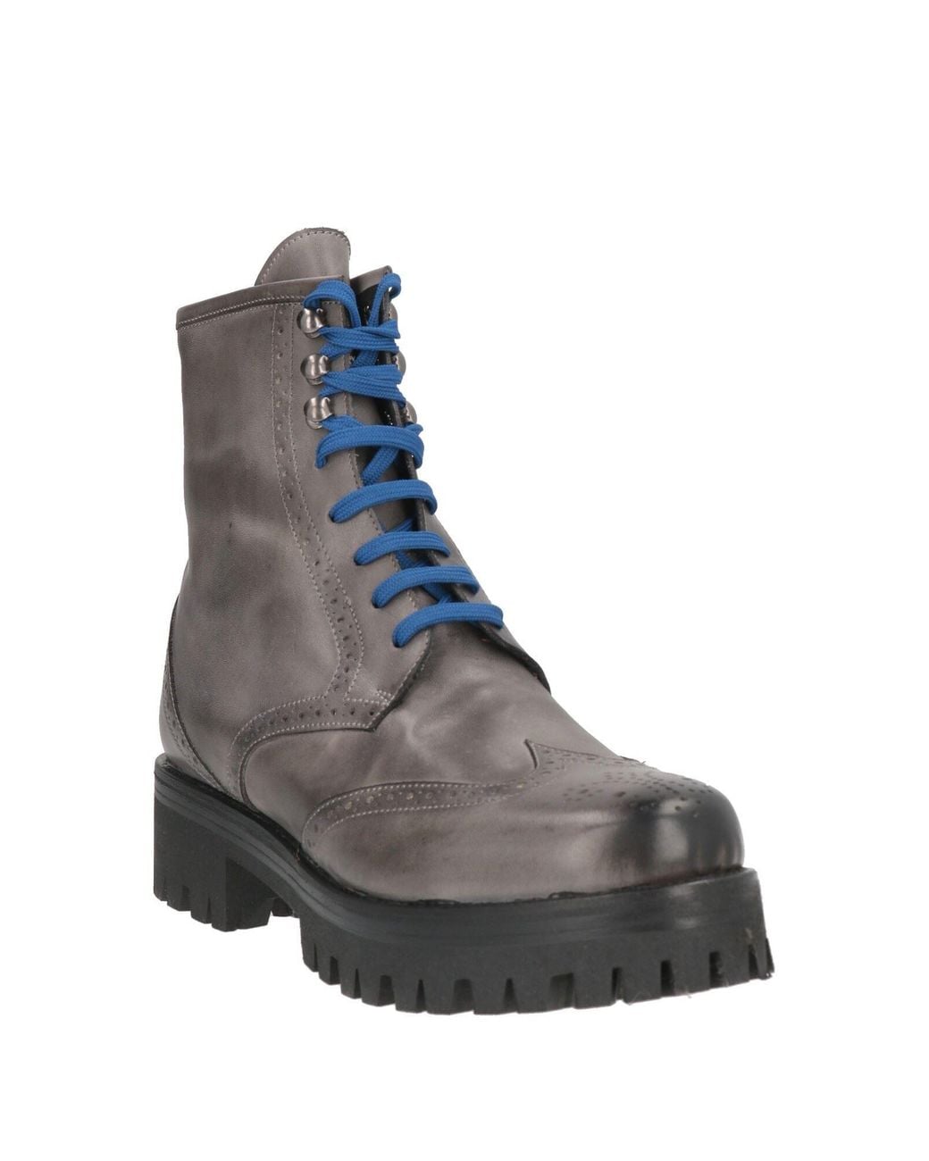 JP/DAVID Gray Charcoal Ankle Boots Calfskin