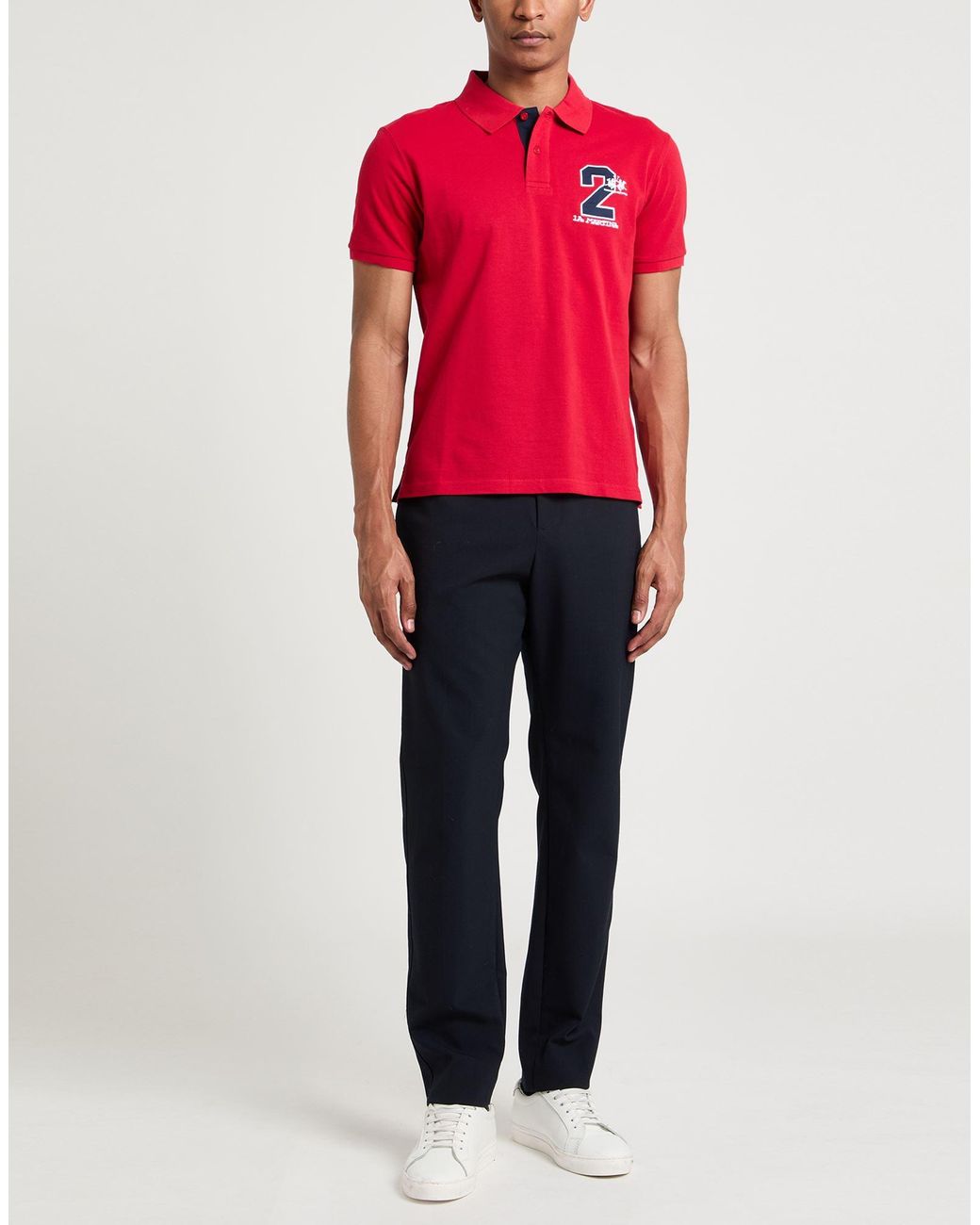 La Martina Red Polo Shirt for men
