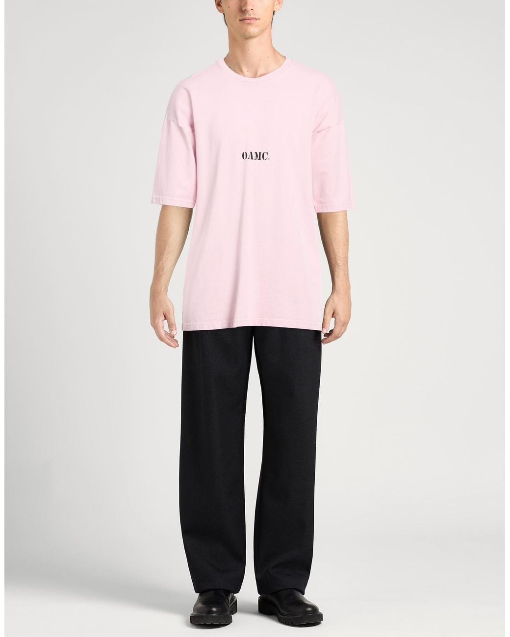 OAMC Pink T-Shirt Cotton, Elastane for men