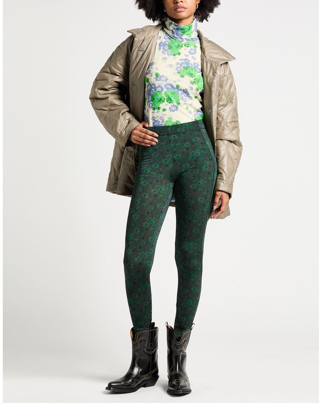 Ganni Green Leggings