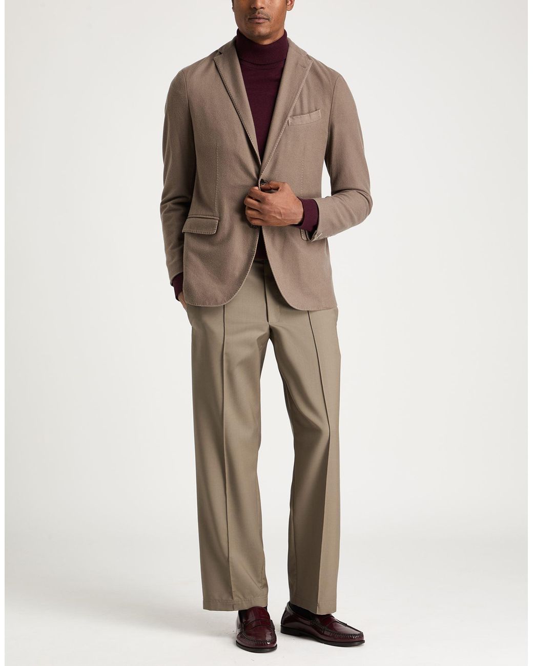 Boglioli Brown Khaki Blazer Wool for men