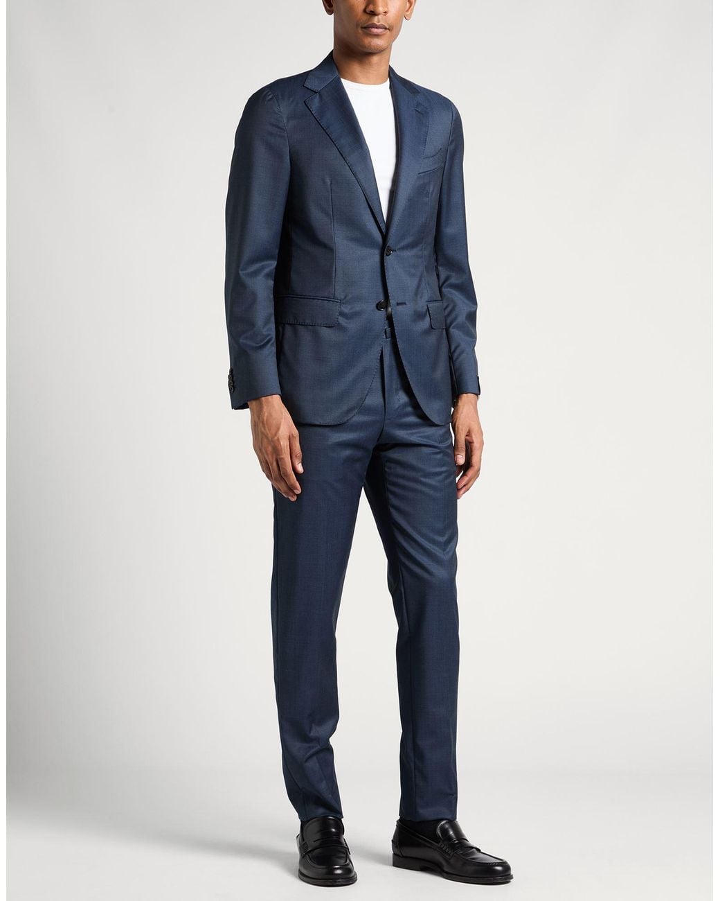 Caruso Blue Suit Wool for men