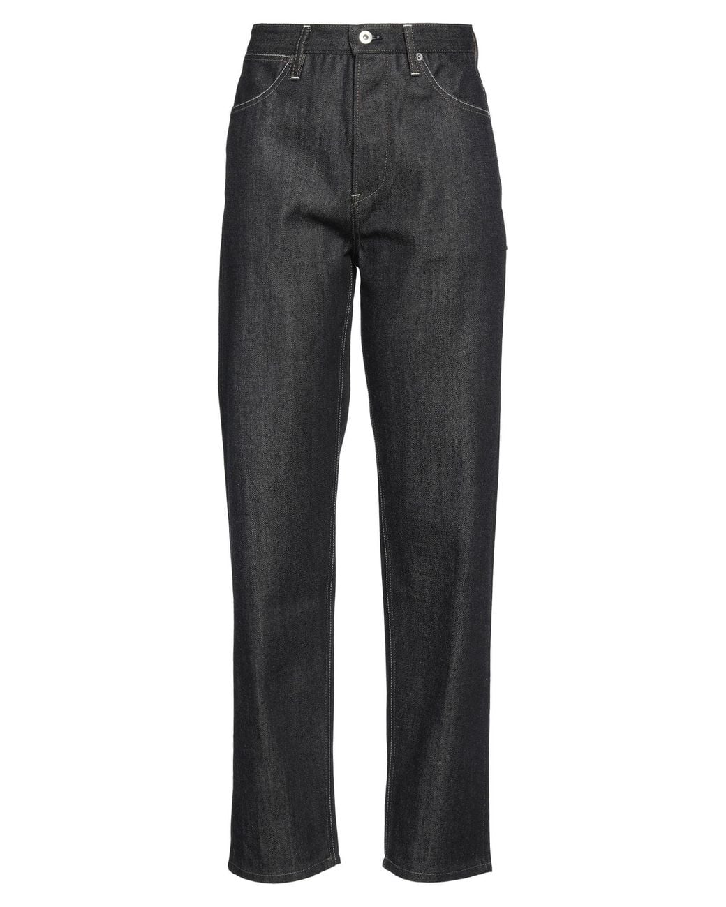 Jil Sander Gray High-Rise Tapered Cotton Jeans