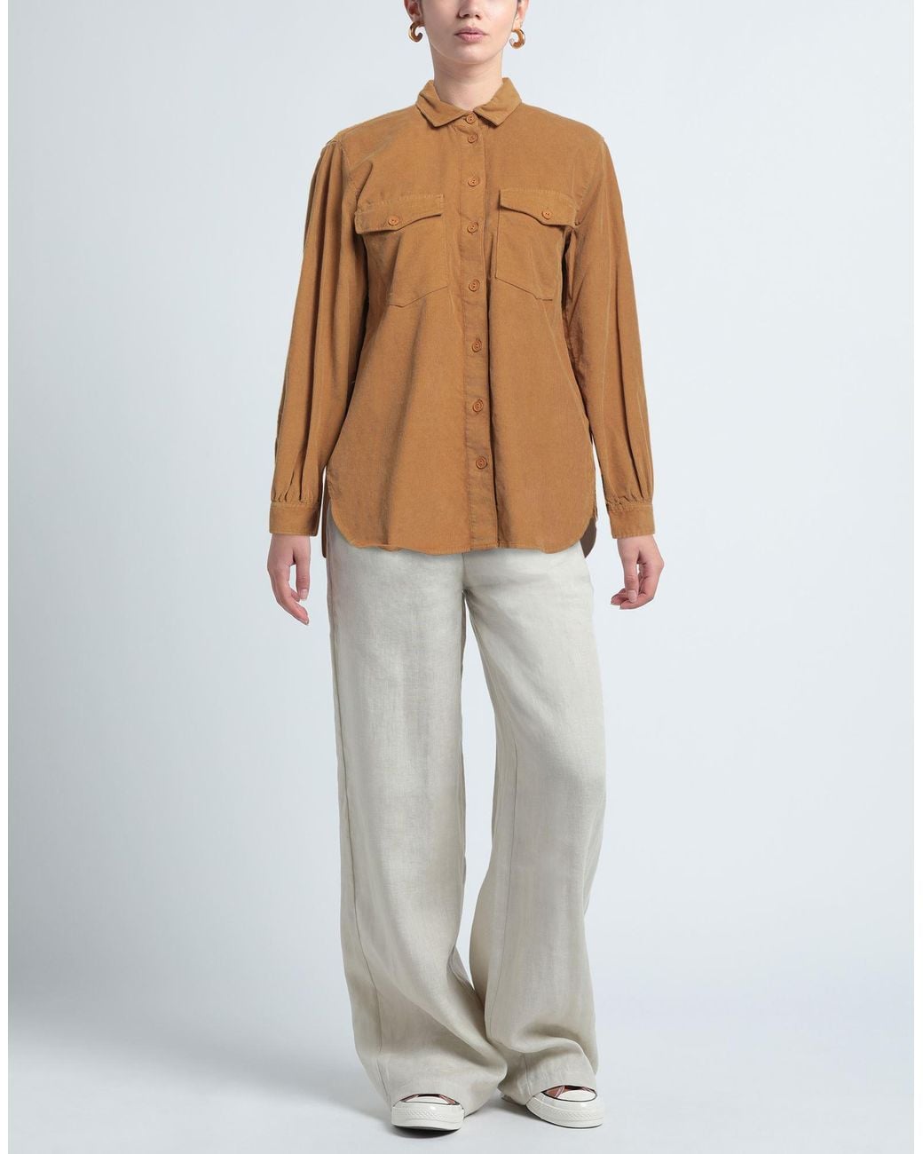 European Culture Brown Shirt