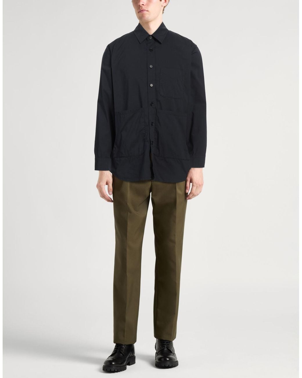 Aspesi Blue Midnight Shirt Cotton, Polyamide, Elastane for men