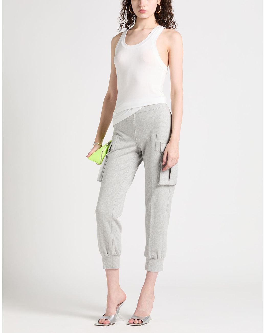 Norma Kamali White Tank Top Viscose, Elastane