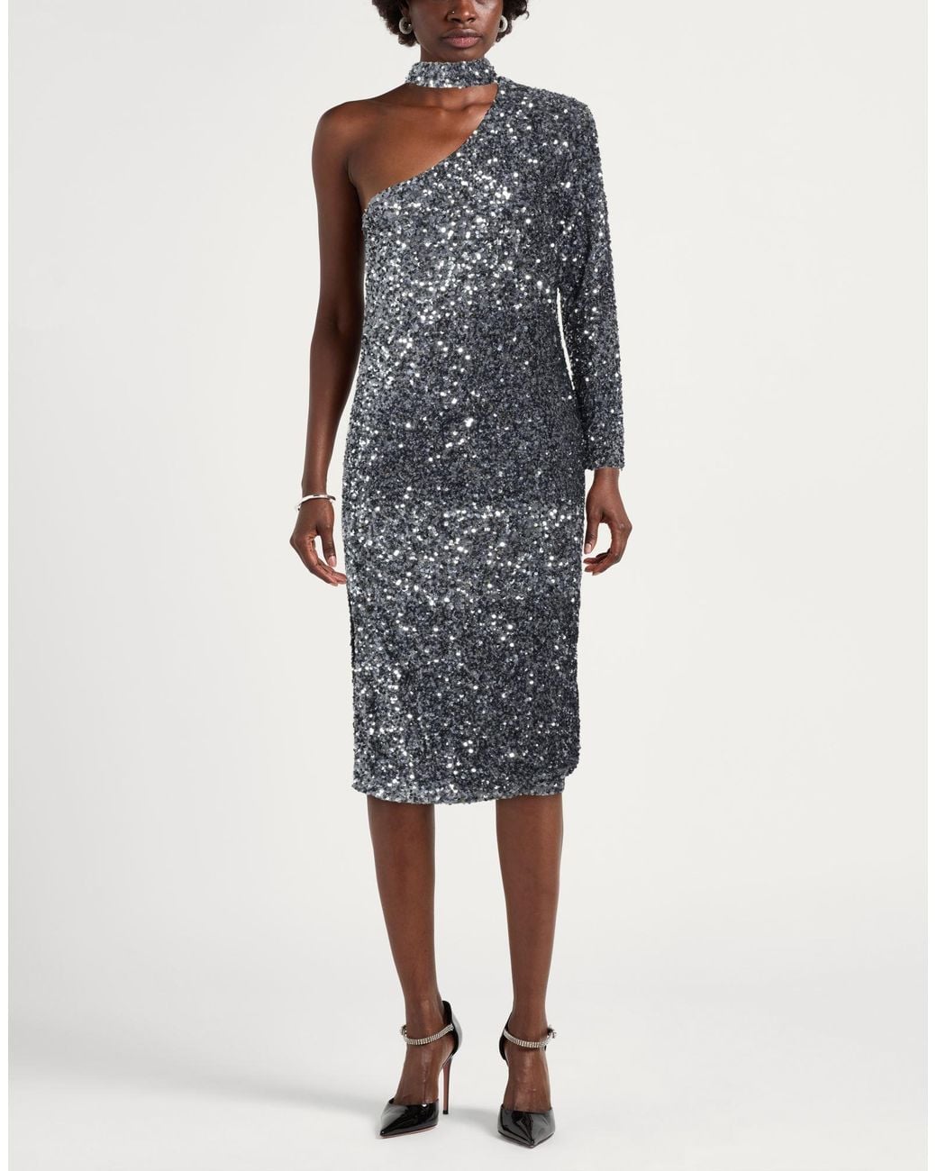 Robe Midi Cristinaeffe en coloris Gray