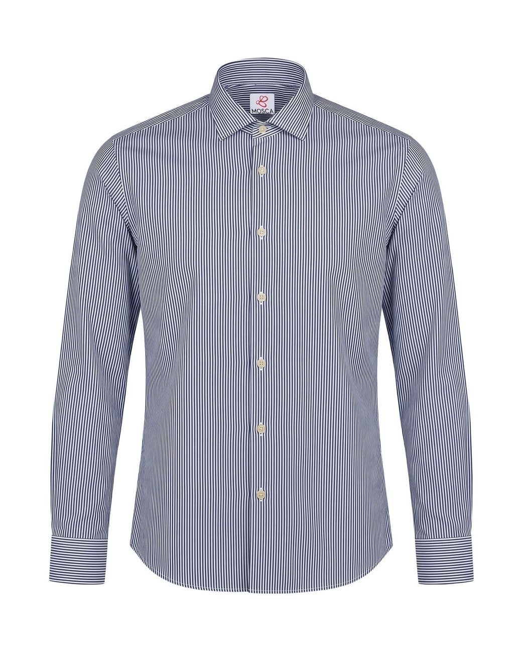 Mosca_ Blue Shirt Cotton for men