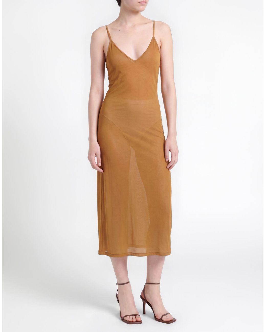 Proenza Schouler Brown Midi Dress
