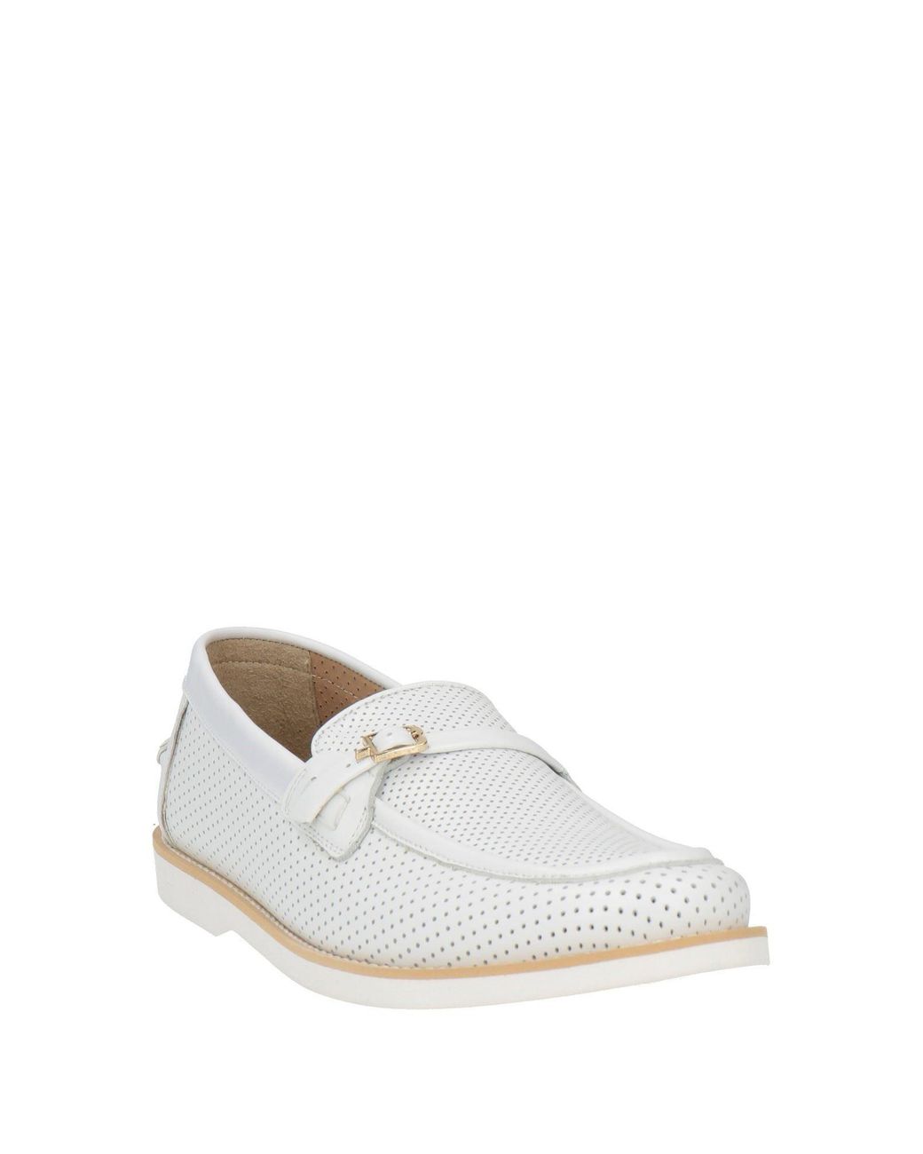 Baldinini White Loafers Leather