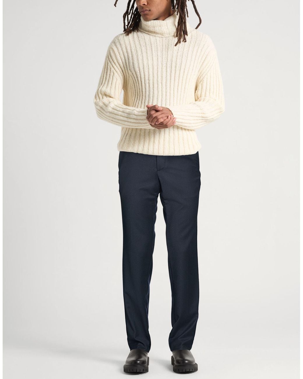 L.b.m. 1911 Blue Pants Virgin Wool, Elastane for men
