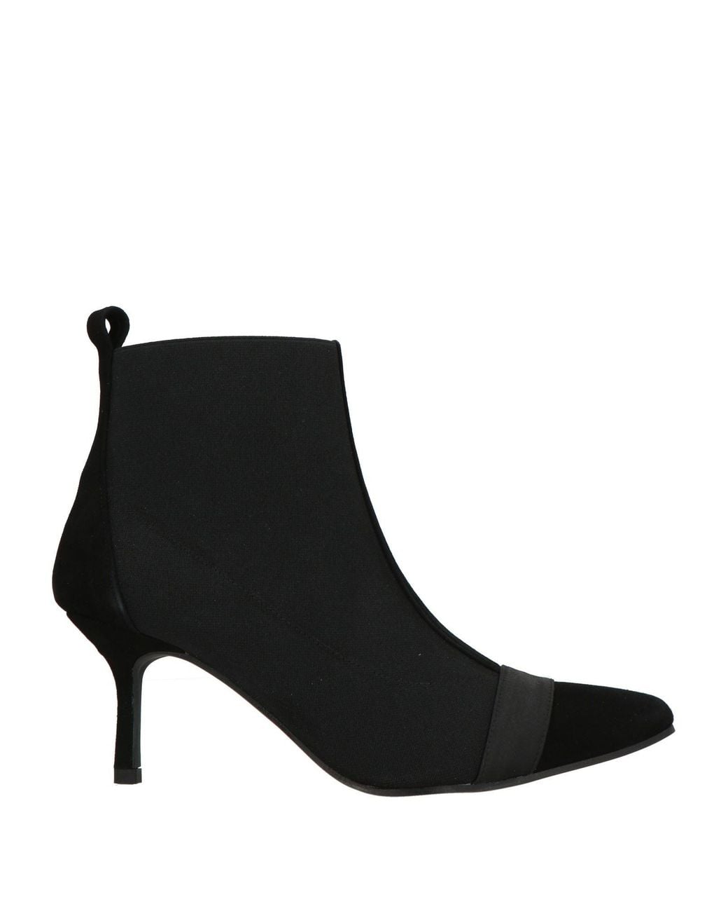 Daniele Ancarani Black Ankle Boots Textile Fibers
