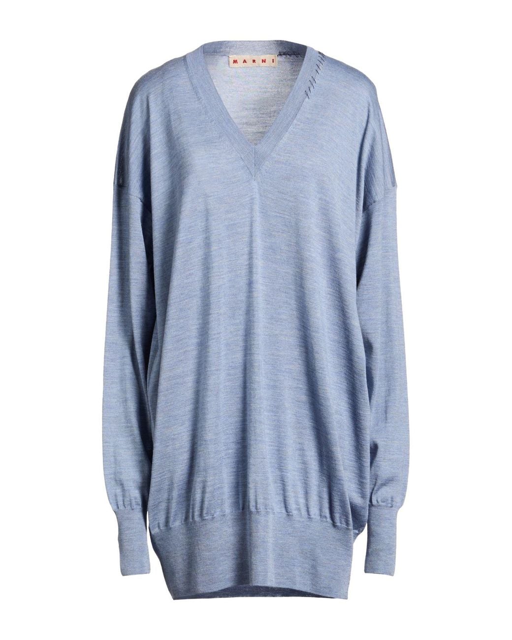 Marni Blue Light Sweater Virgin Wool, Silk