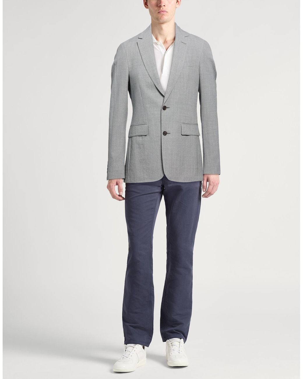 Dunhill Gray Blazer Wool, Elastane for men