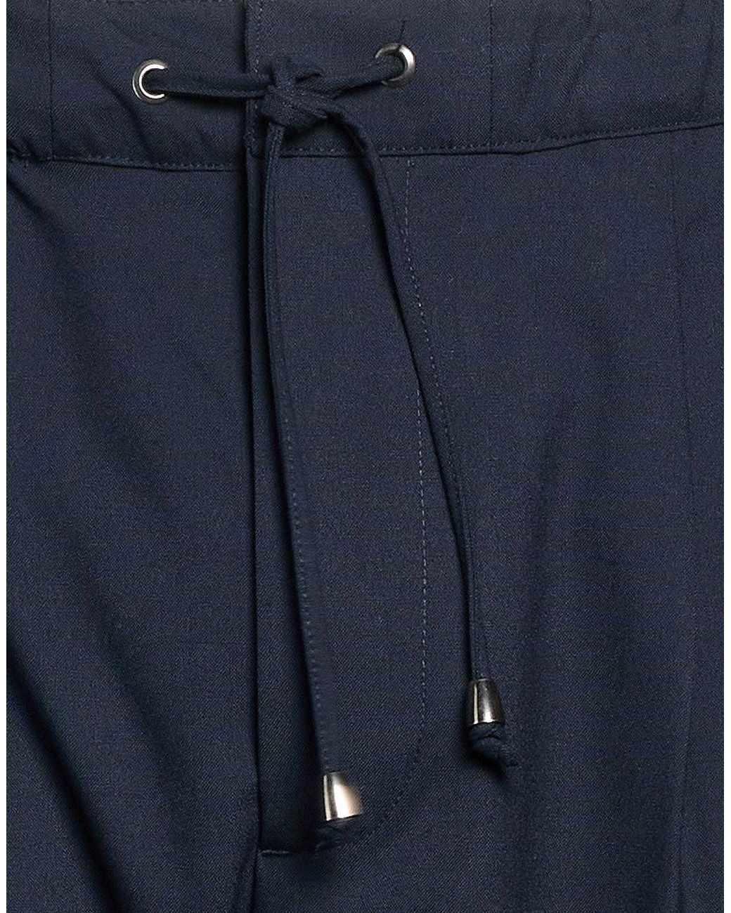 Messagerie Blue Midnight Pants Viscose, Polyester, Wool, Elastane for men