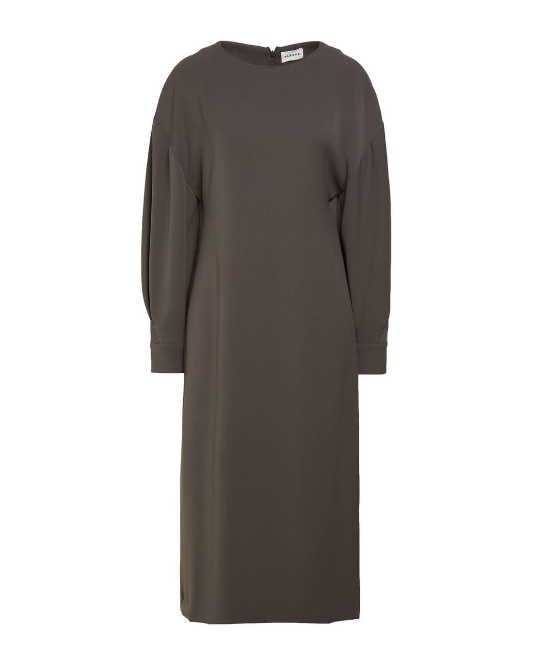 P.A.R.O.S.H. Gray Midi Dress Polyester
