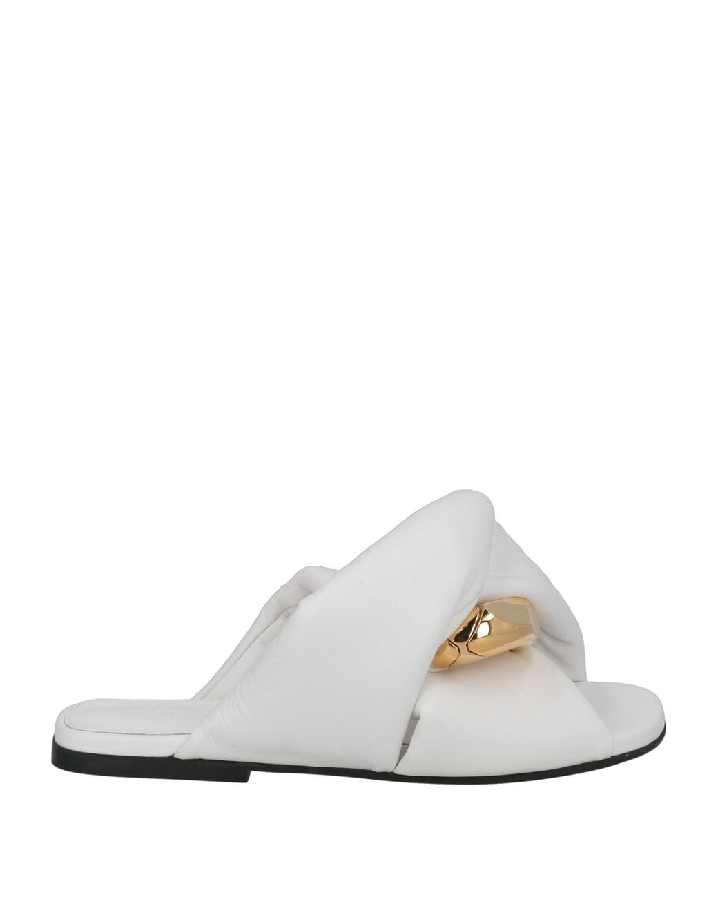 J.W. Anderson White Chain Link-Detail Sandals