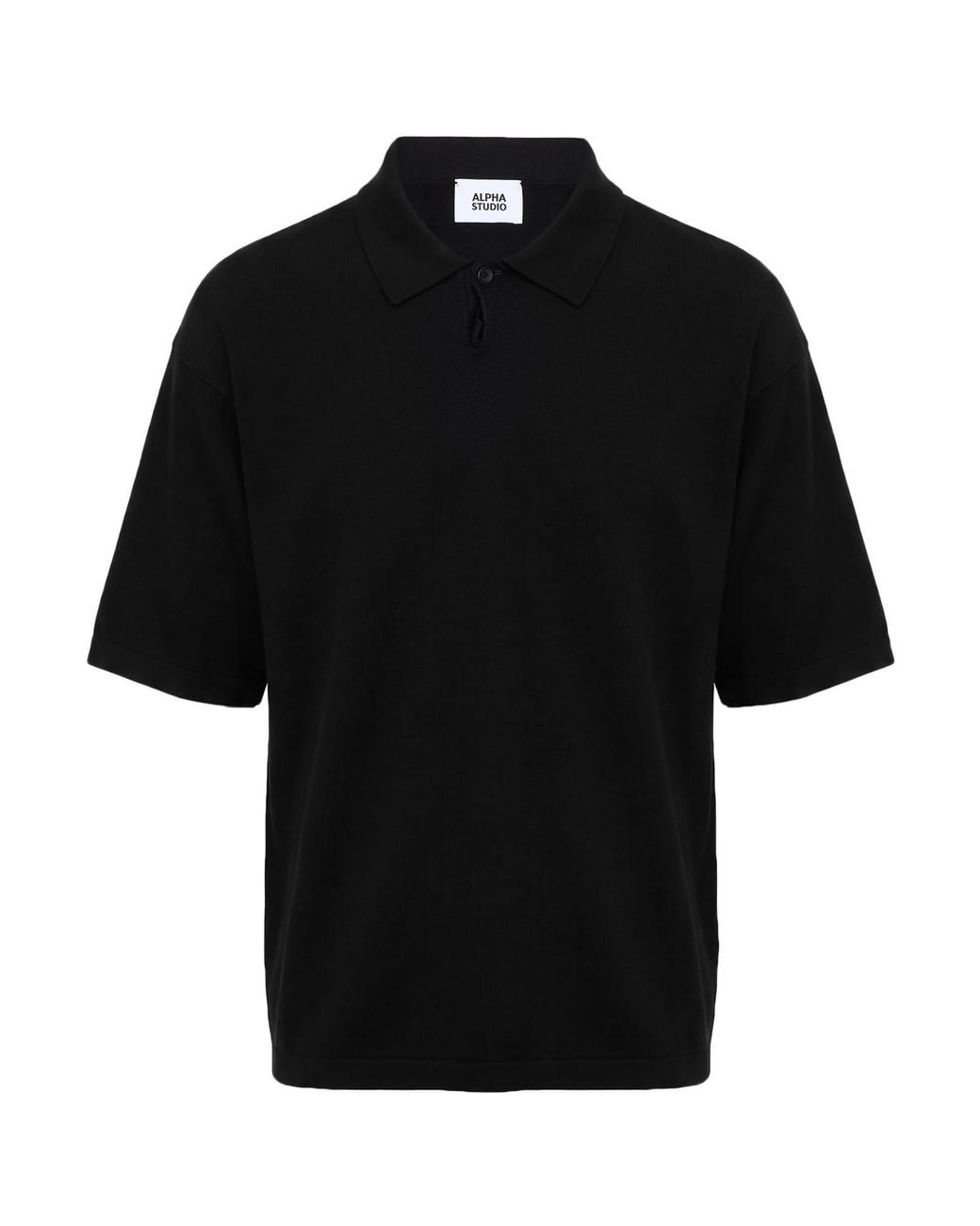 Polo Alpha Studio de hombre de color Black
