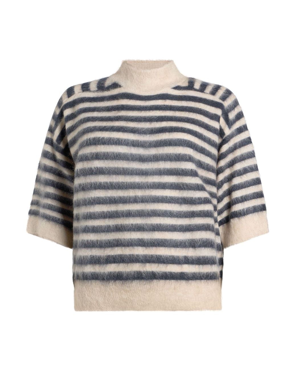 Brunello Cucinelli Gray Sweater Superkid Mohair, Virgin Wool, Polyamide, Cashmere, Wool
