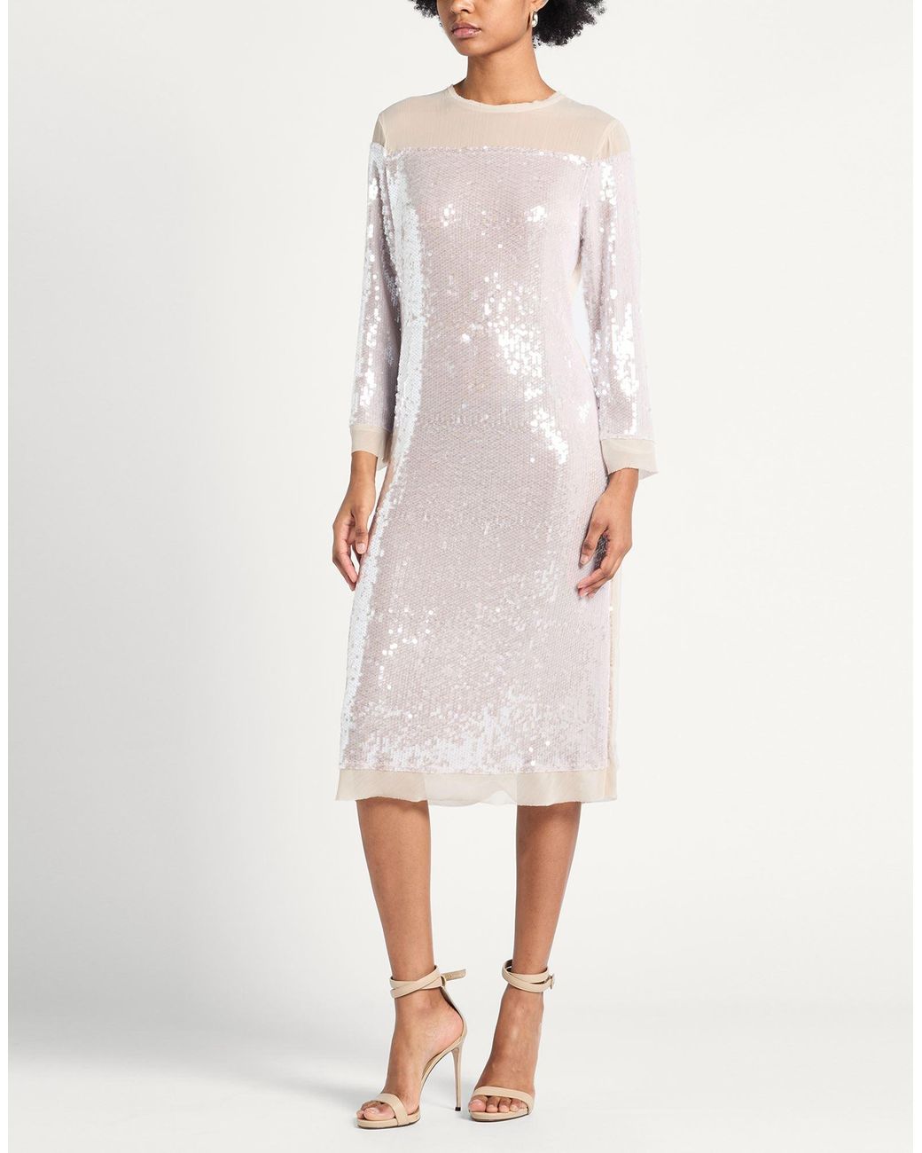 Dixie Pink Midi Dress Polyester, Elastane