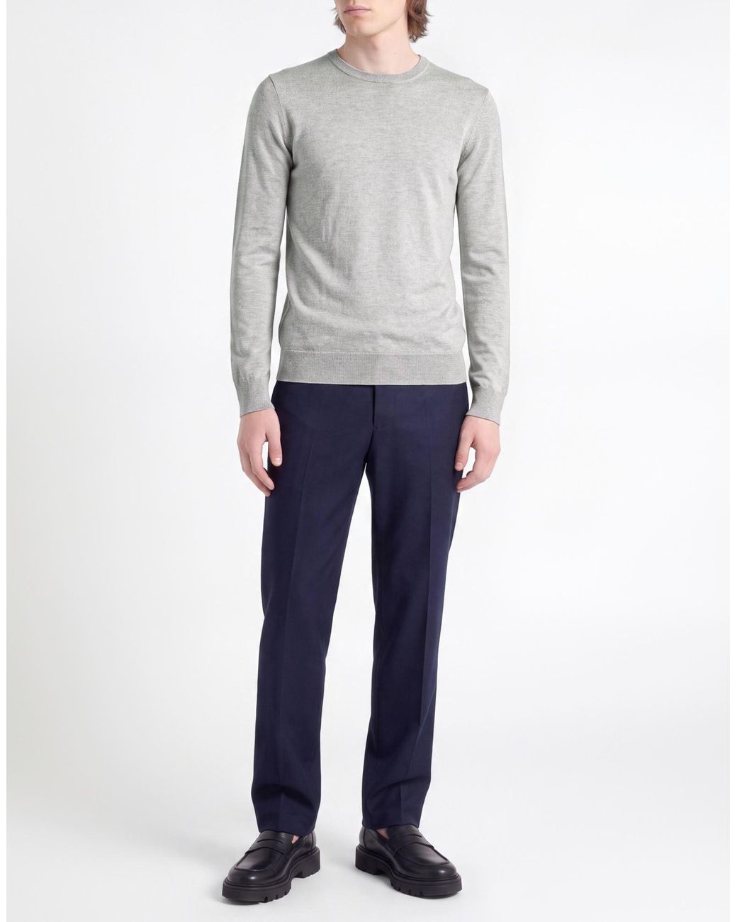 Alpha Studio Gray Sweaters for men
