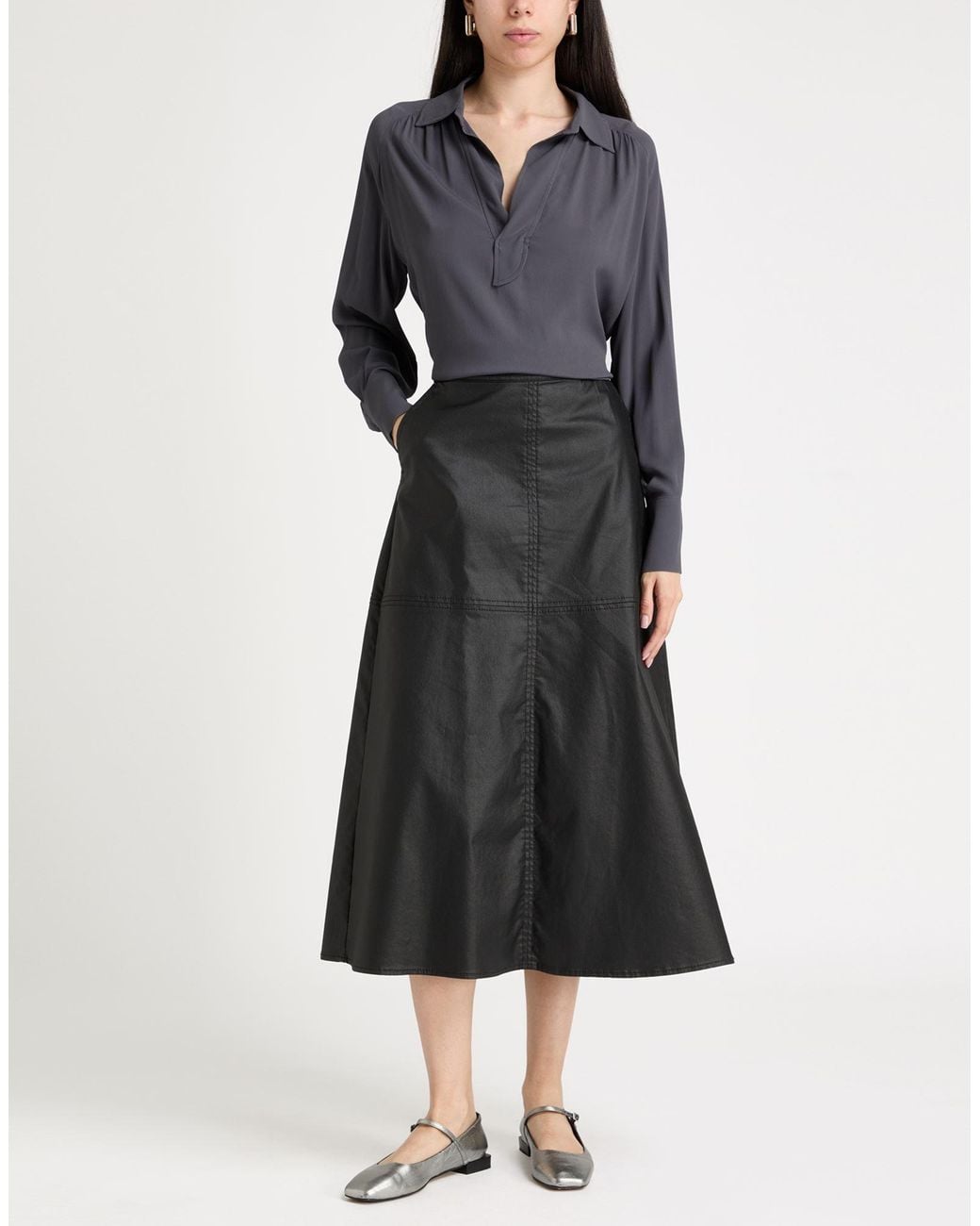 Beatrice B. Gray Charcoal Top Acetate, Silk