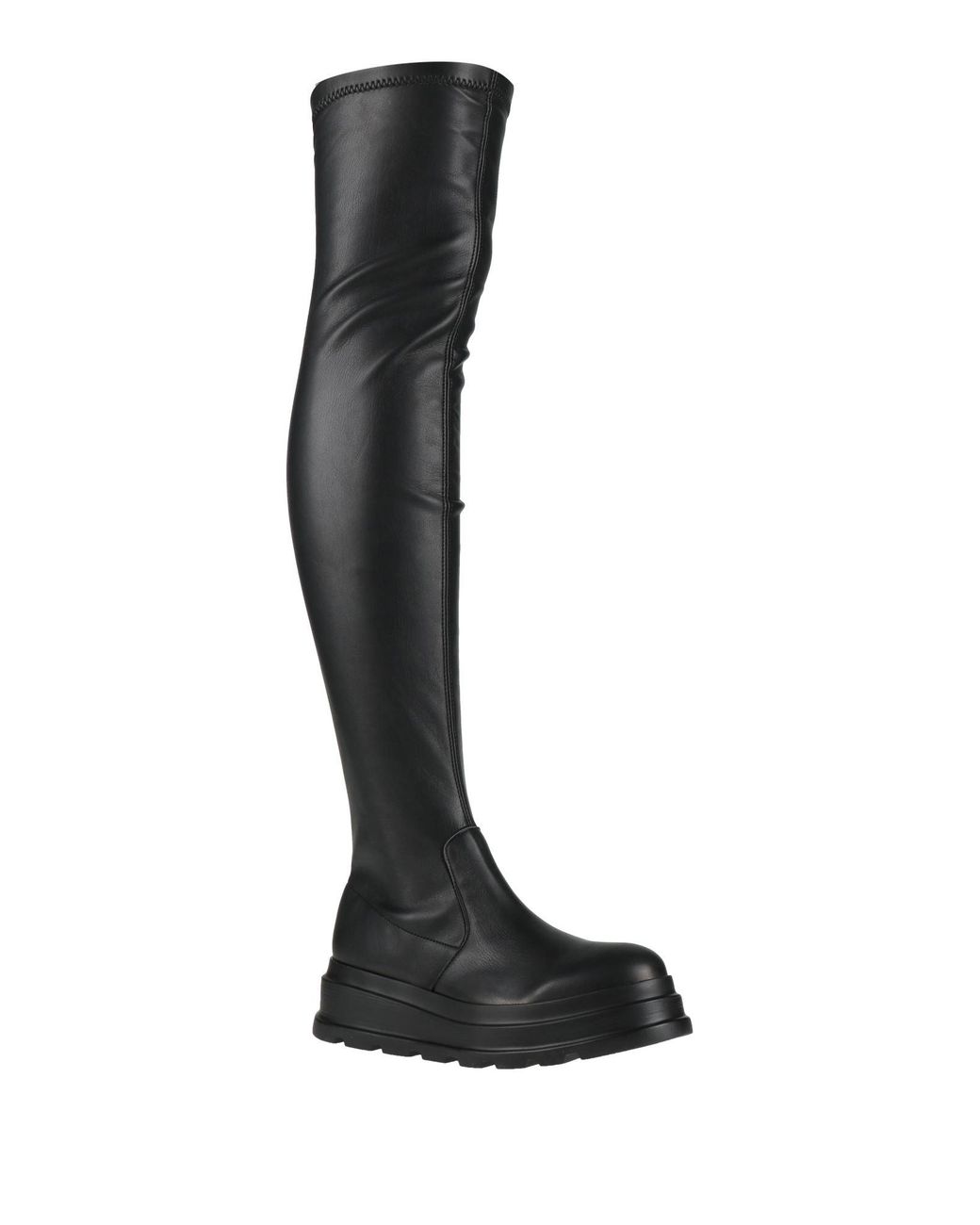 Frau Black Boot Textile Fibers