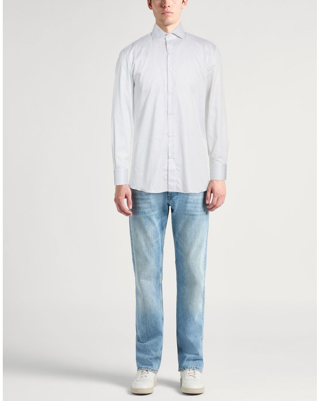 Caruso White Shirt Cotton for men