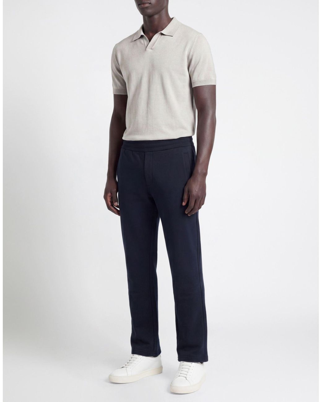 Frankie Morello Blue Midnight Pants Cotton for men