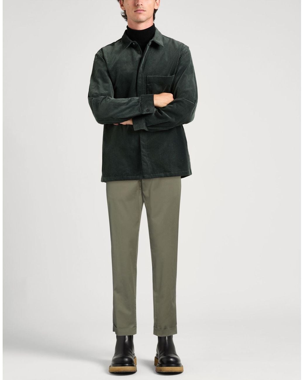 Messagerie Green Pants Cotton, Elastane for men