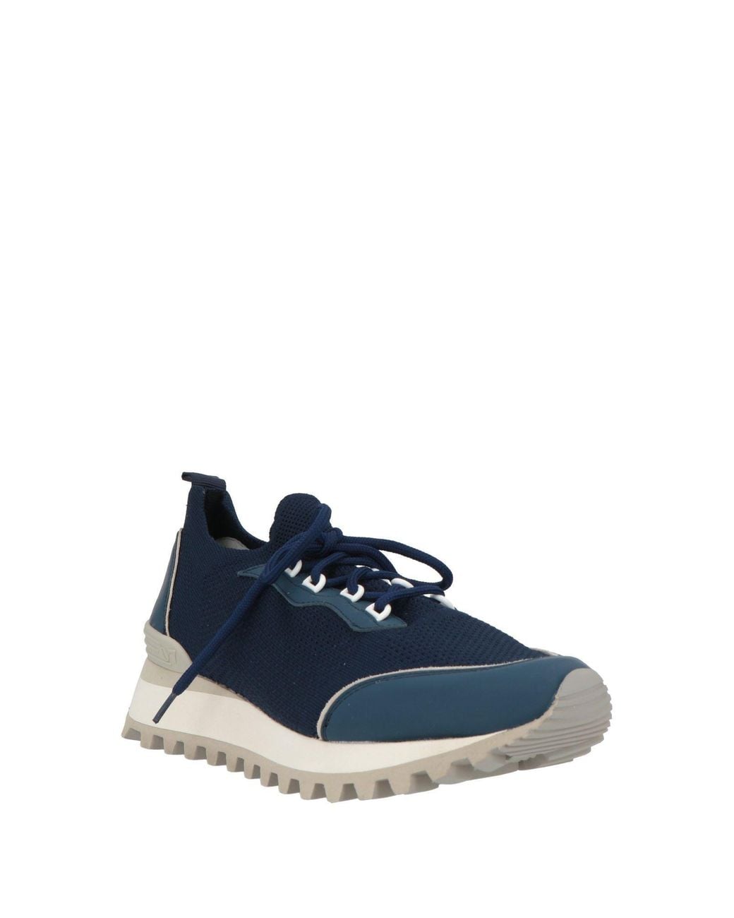 Eleventy Blue Sneakers Leather, Textile Fibers for men