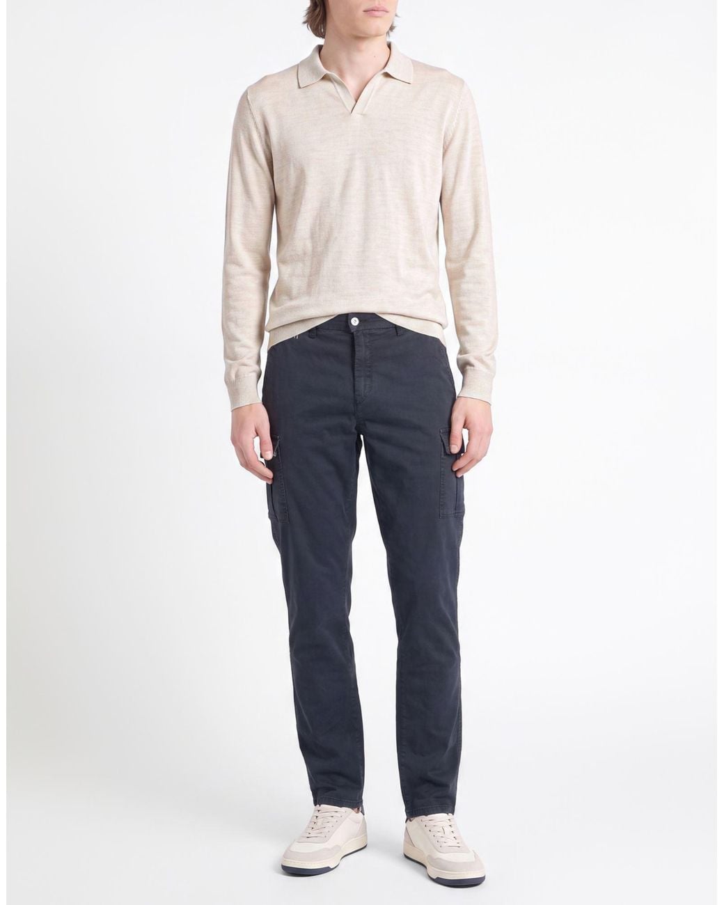 Tramarossa Blue Pants Cotton, Polyester, Elastane for men