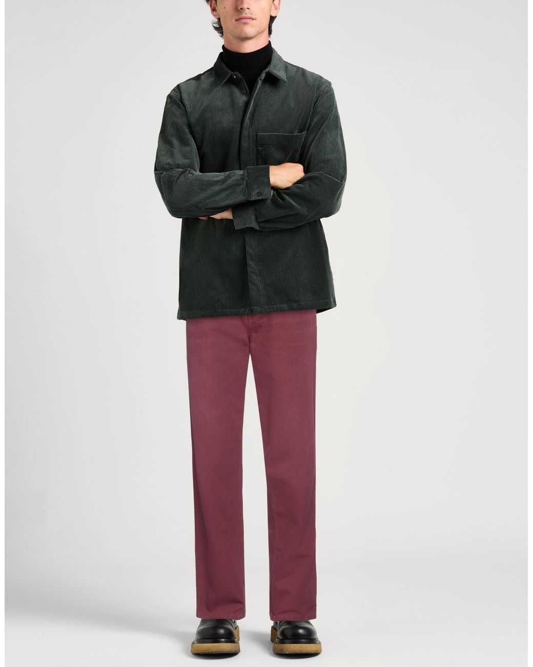 Carhartt Red Burgundy Pants Organic Cotton for men