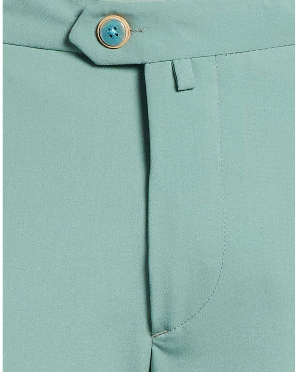 Barbati Green Pants Polyester, Viscose, Elastane for men