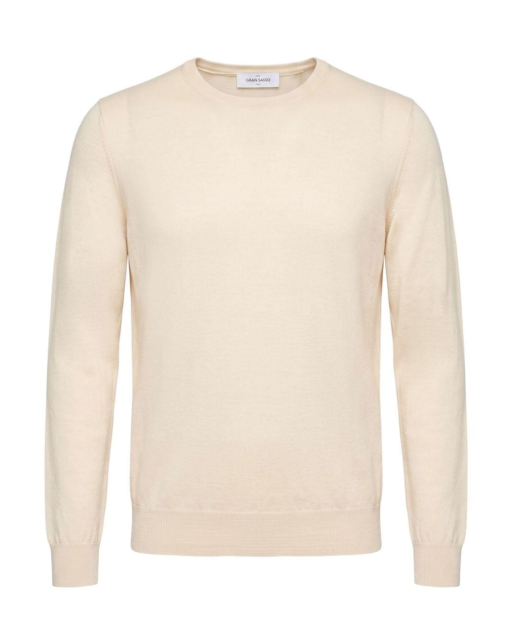 Gran Sasso White Sweater Virgin Wool for men
