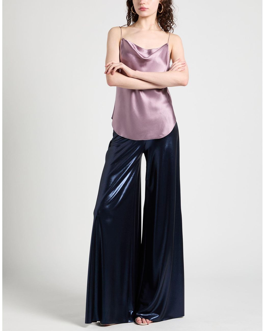 La Petite Robe Di Chiara Boni Blue Midnight Pants Viscose