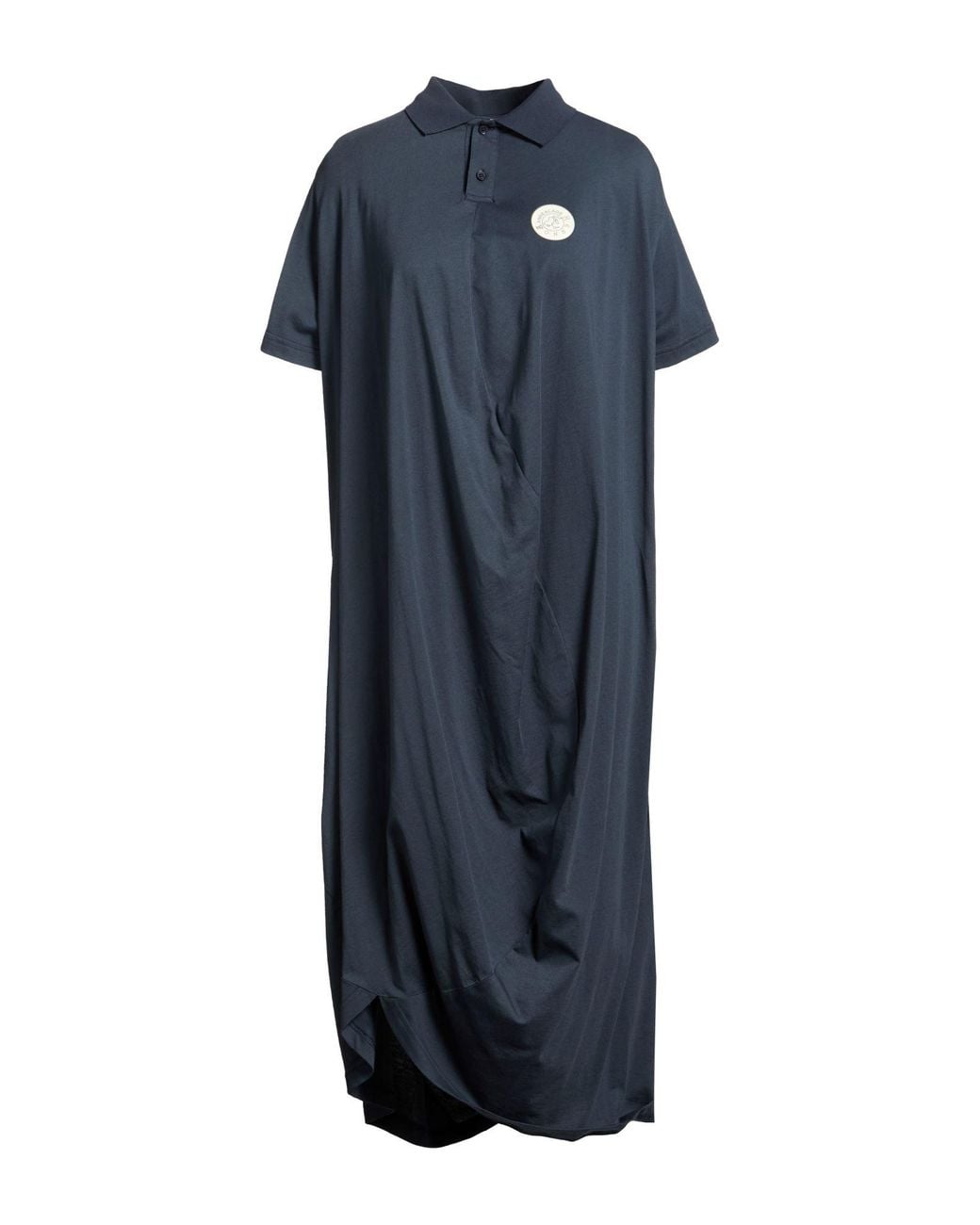 Herno Blue Midi Dress Cotton