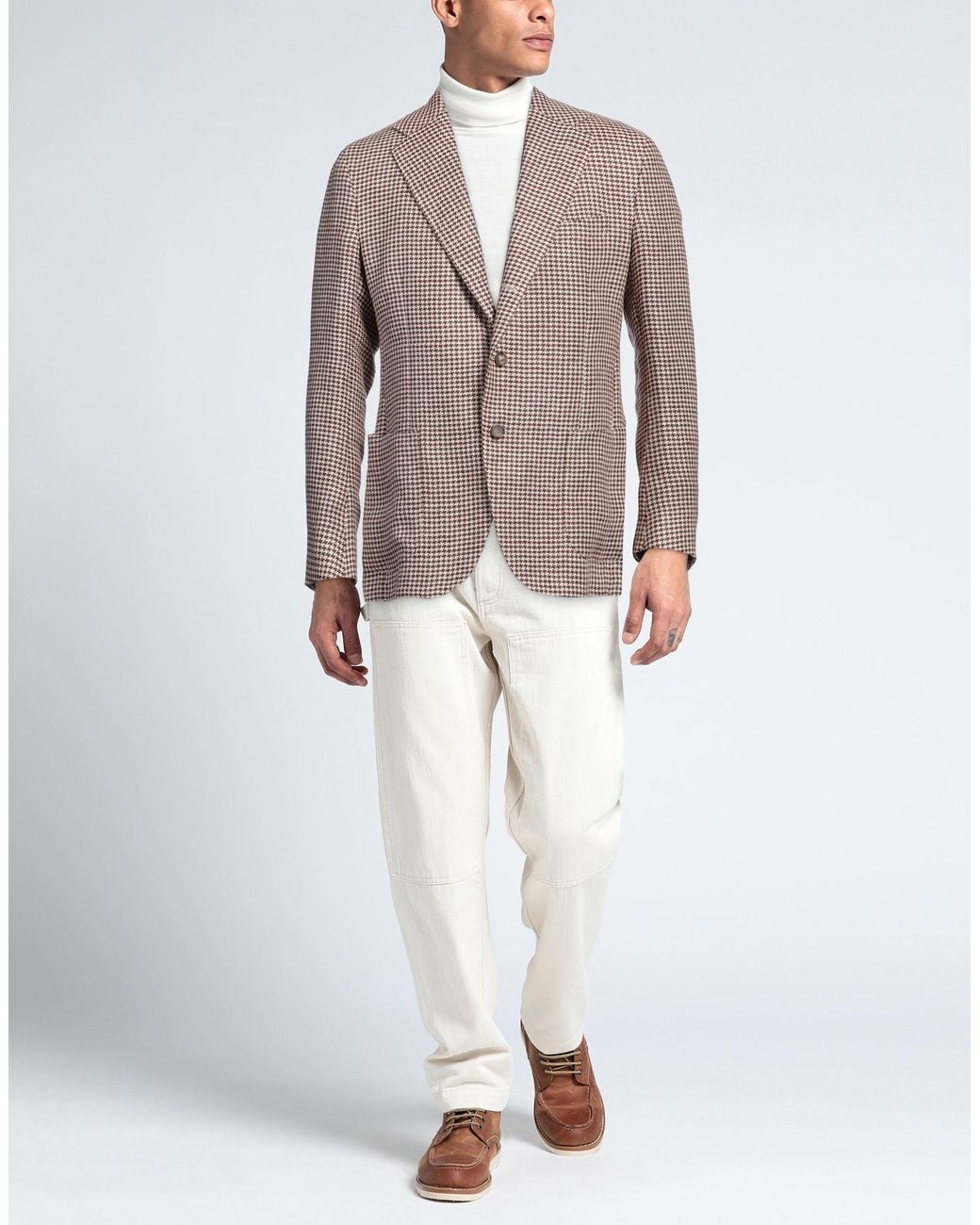 De Petrillo Brown Blazer for men