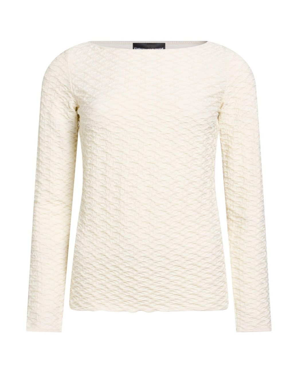 Emporio Armani Natural T-Shirt Polyester, Viscose, Elastane