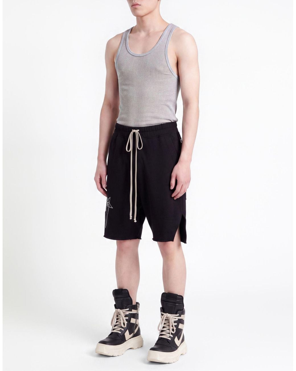 Rick Owens X Champion Black Shorts & Bermuda Shorts Cotton for men