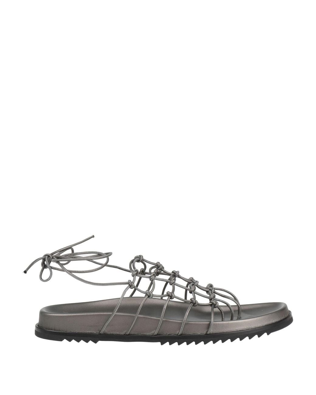Rick Owens White Thong Sandal Leather